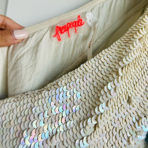 Free People One Shoulder Star Embroidered Sequin Dress - Picture 4 of 4